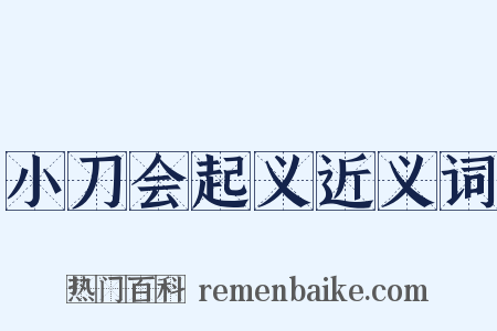 小刀会起义近义词是什么意思的图片